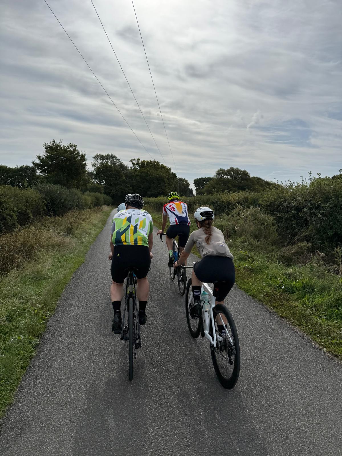 cyclists on a cycling club ride